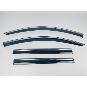 Дефлекторы окон Volkswagen Passat B7 2010-2015 Variant с нерж. хром полоской-1